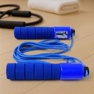 Adjustable Skipping Rope with Digital Jump Counter and Foam Grip Handles (1 Pc)